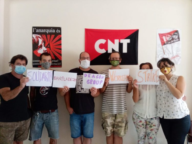 La solidaridad con los trabajadores y las trabajadoras de Dragon Group se extiende por el mundo