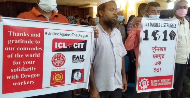 La solidaridad con los trabajadores y las trabajadoras de Dragon Group se extiende por el mundo