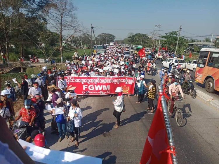General strike in Myanmar against the coup