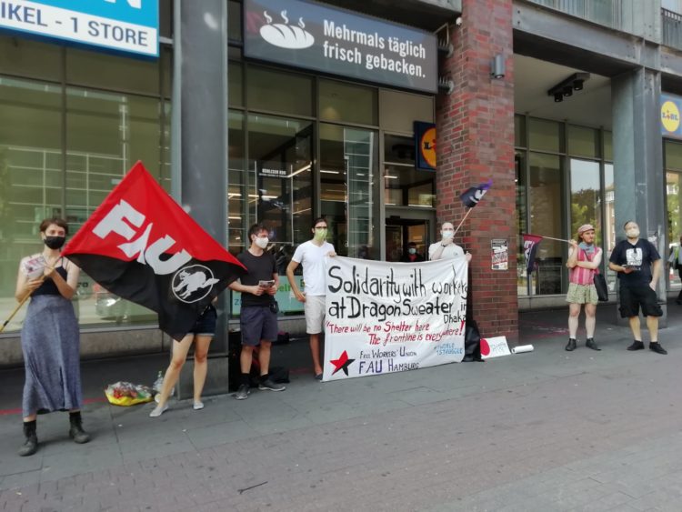 La solidaridad con los trabajadores y las trabajadoras de Dragon Group se extiende por el mundo