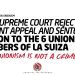 The Supreme Court rejects the CNT appeal  and sentences prison to the 6 union members of La Suiza