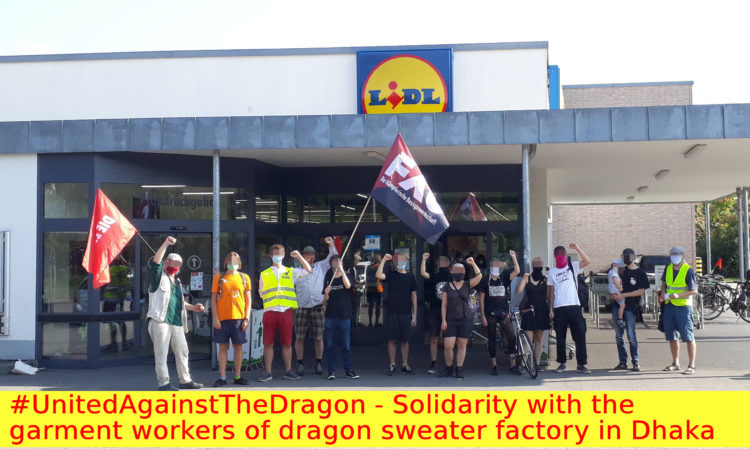La solidaridad con los trabajadores y las trabajadoras de Dragon Group se extiende por el mundo