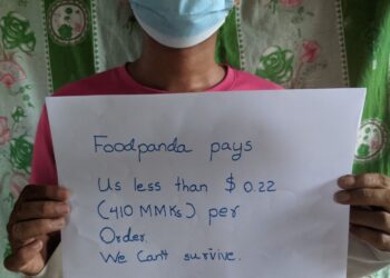 Wildcat strike of riders at Foodpanda Myanmar